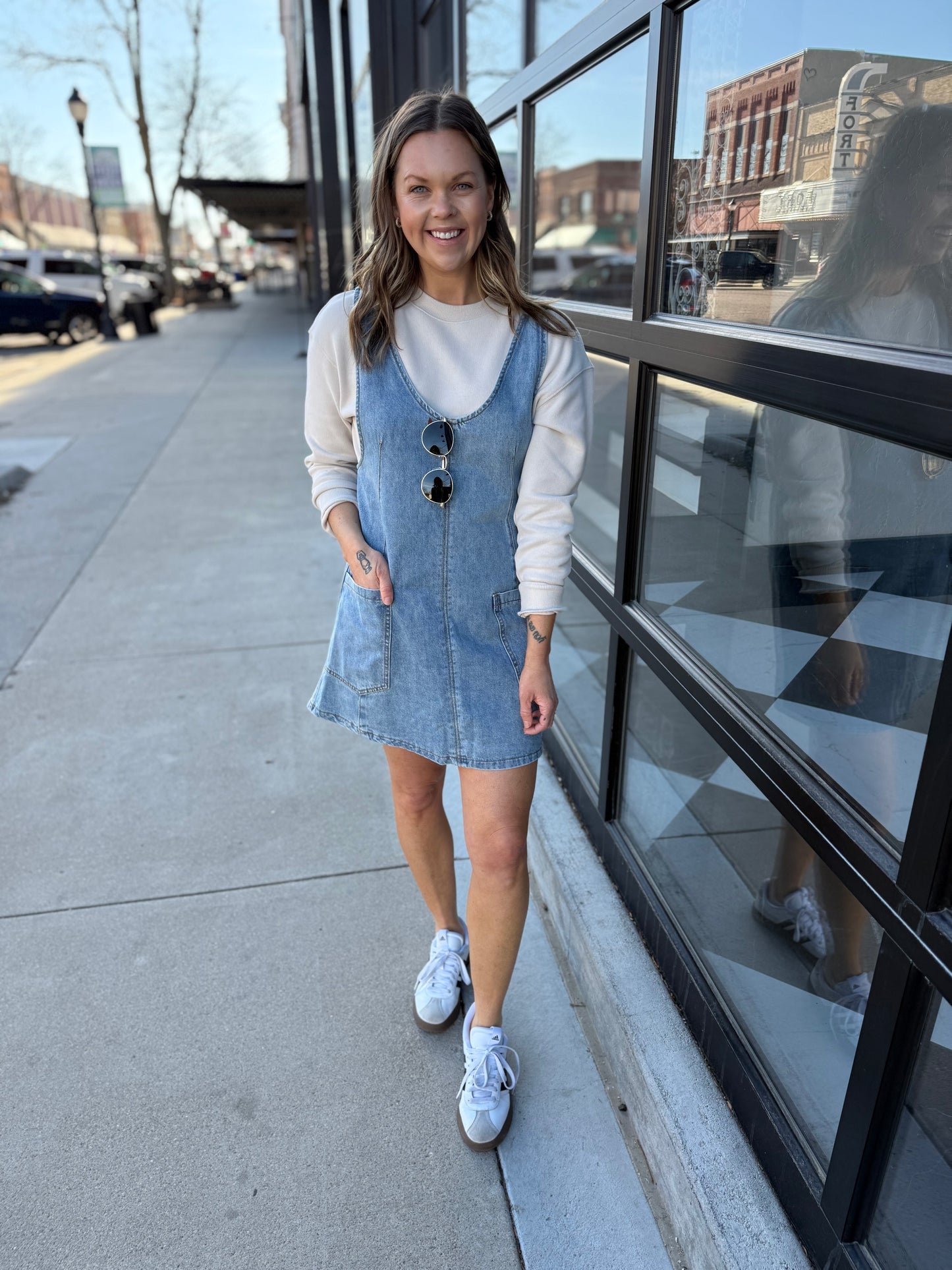 Denim Overall Dress