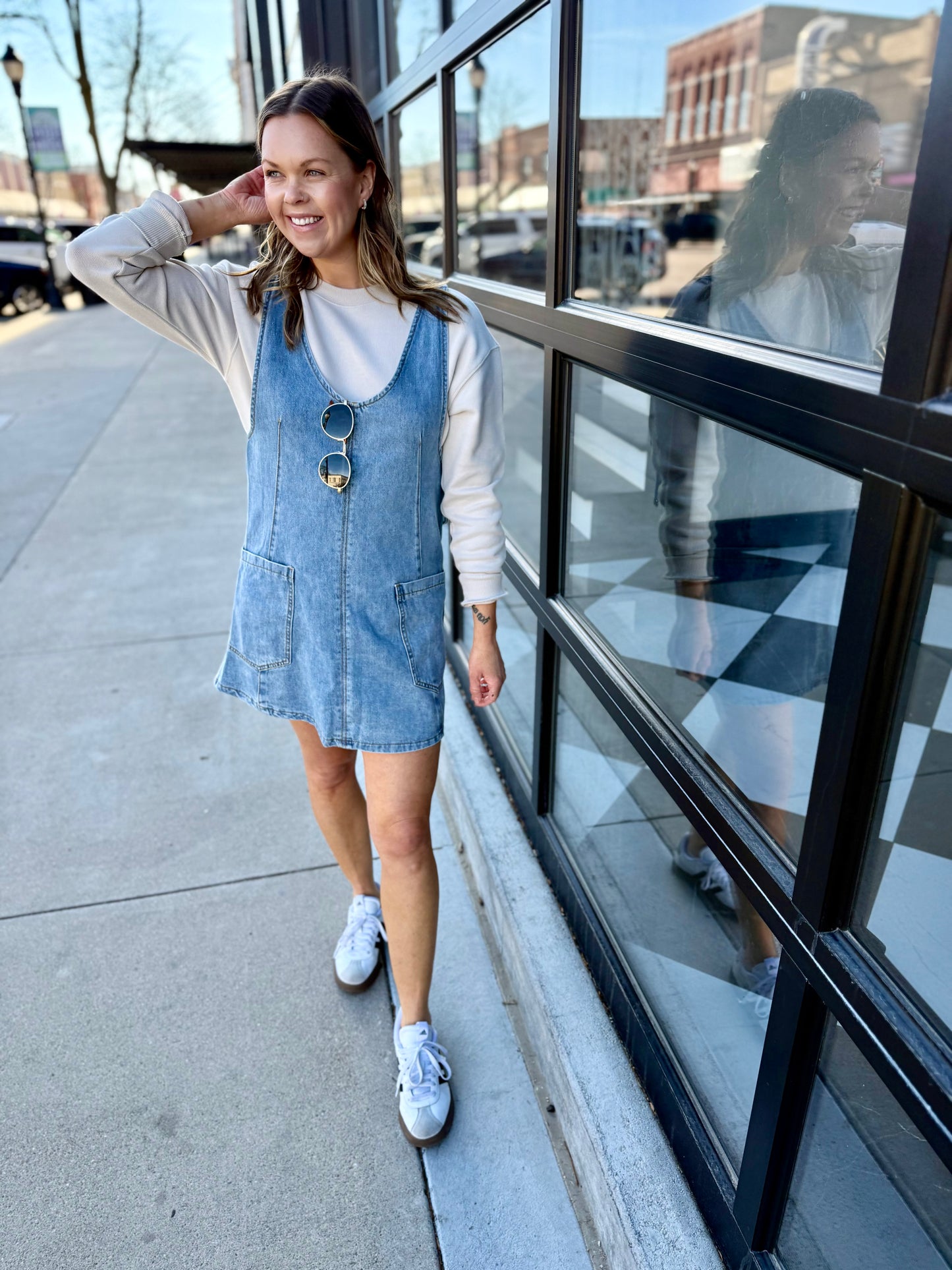 Denim Overall Dress