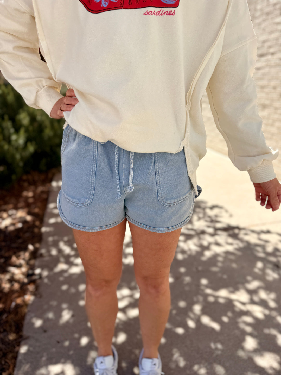 Vintage Chill Acid Washed Knit Shorts