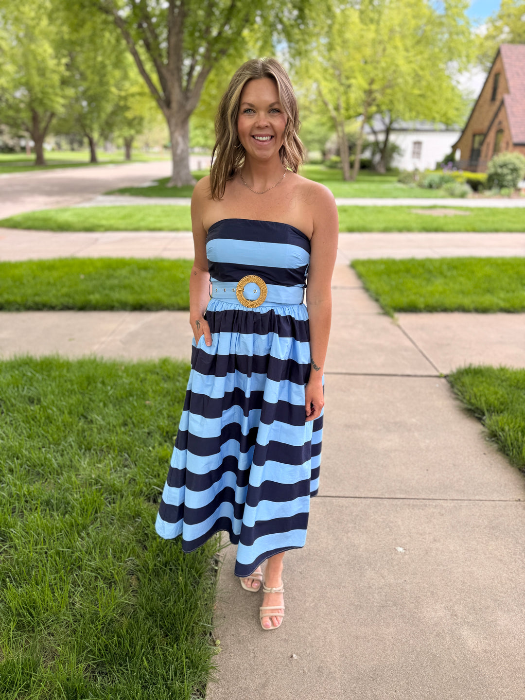 Let's Get Sailing Midi Dress