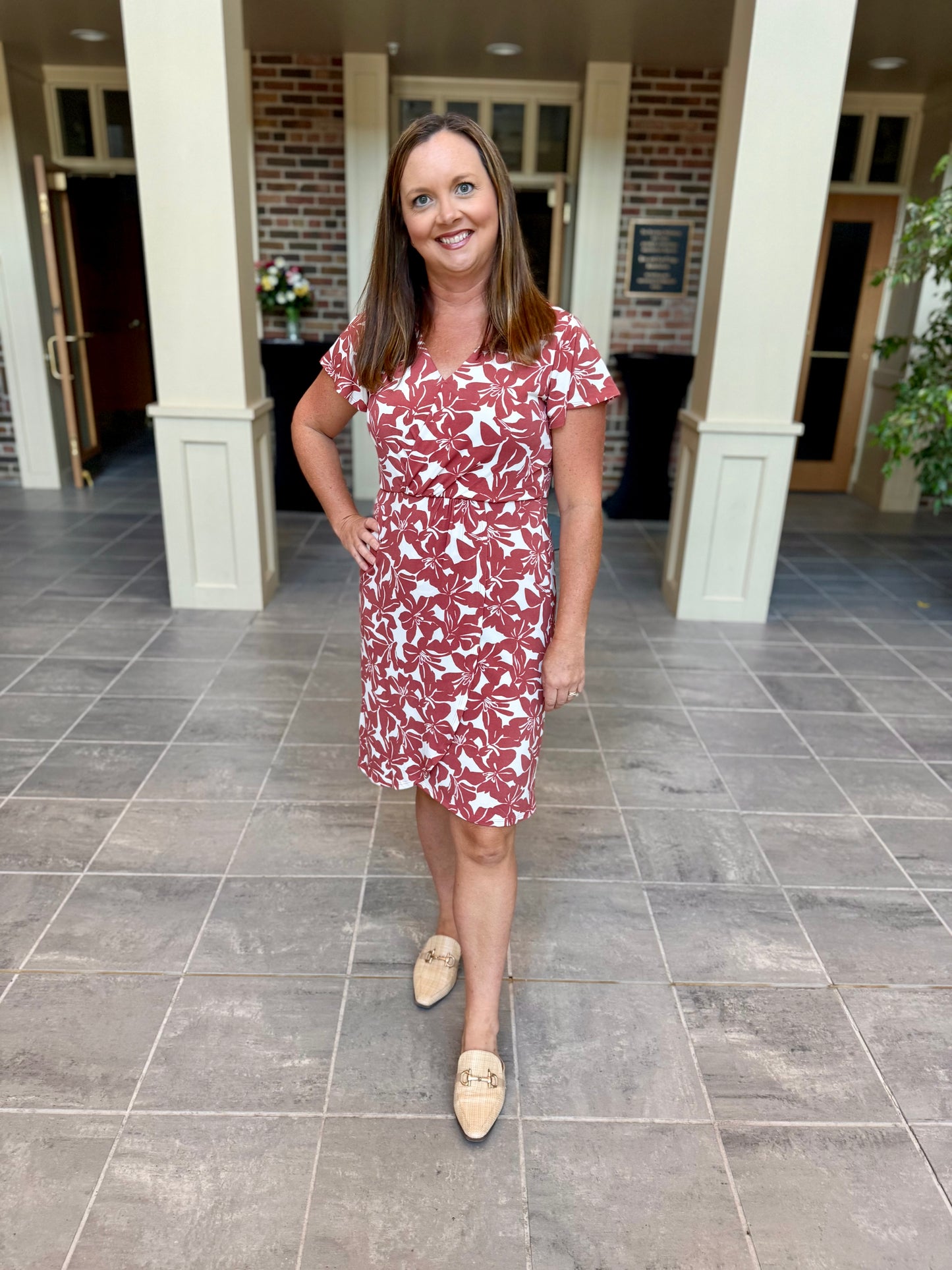 Bloom & Ruffle Surplice Floral Dress
