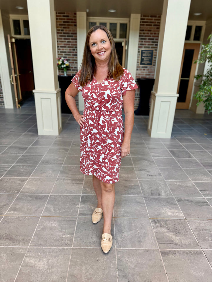 Bloom &amp; Ruffle Surplice Floral Dress