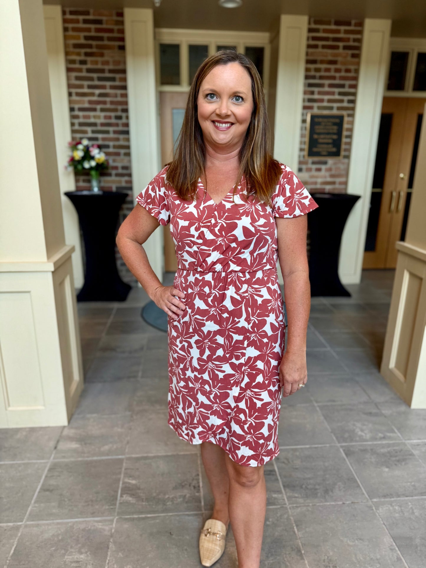 Bloom & Ruffle Surplice Floral Dress