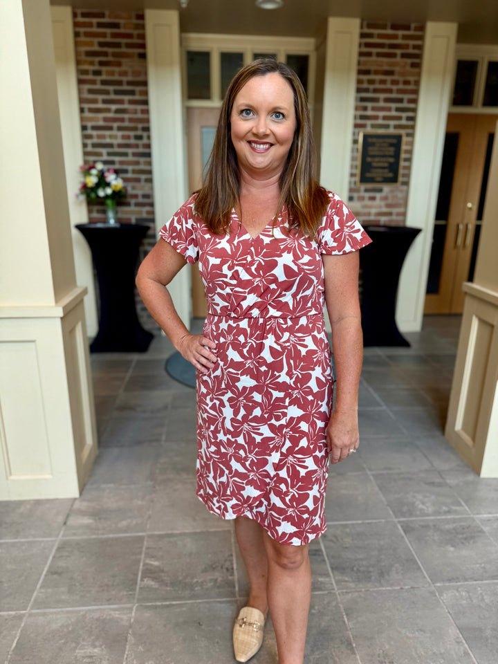 Bloom &amp; Ruffle Surplice Floral Dress