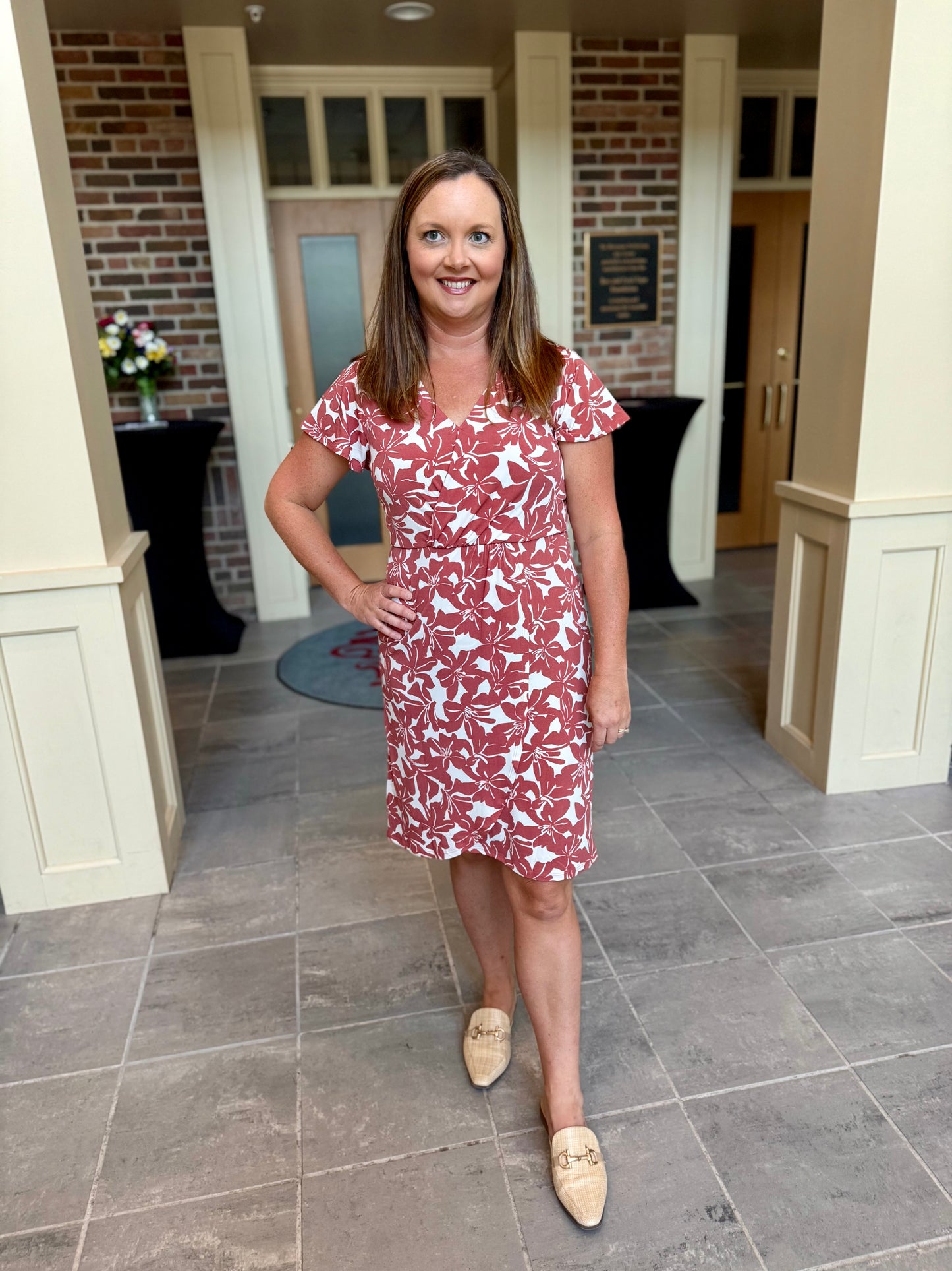 Bloom & Ruffle Surplice Floral Dress