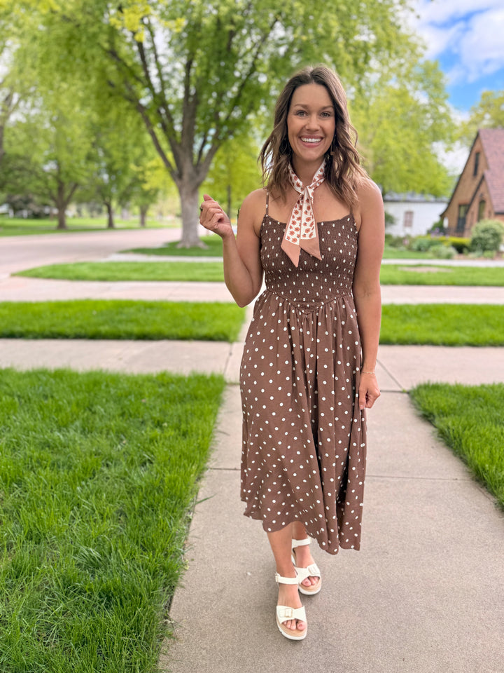 Hazel Polka Dot Midi Dress