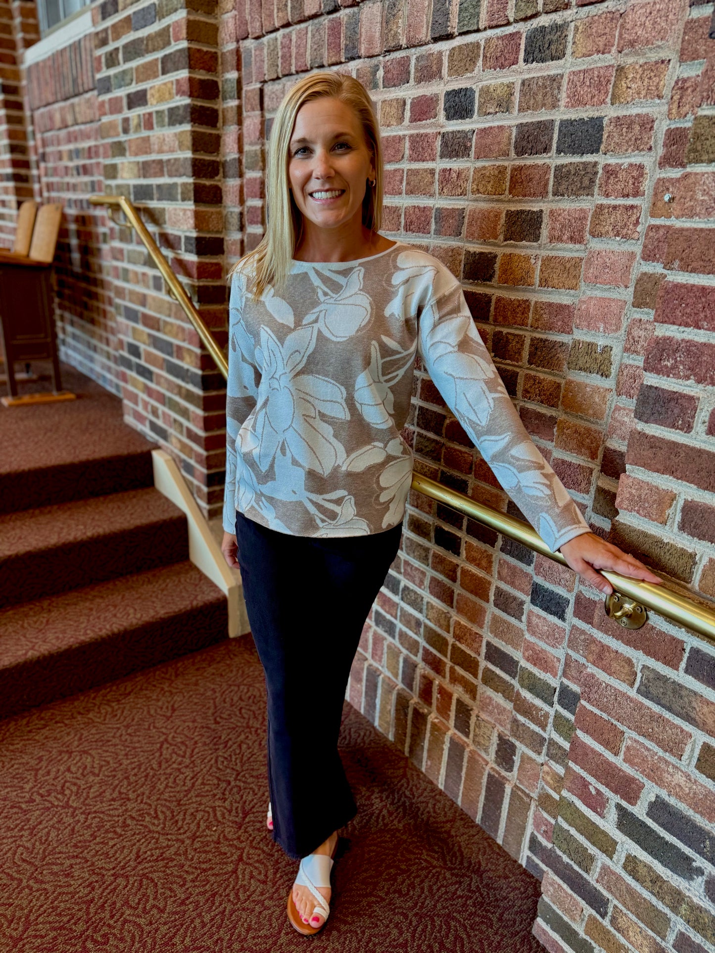 Stone Garden Jacquard Pullover