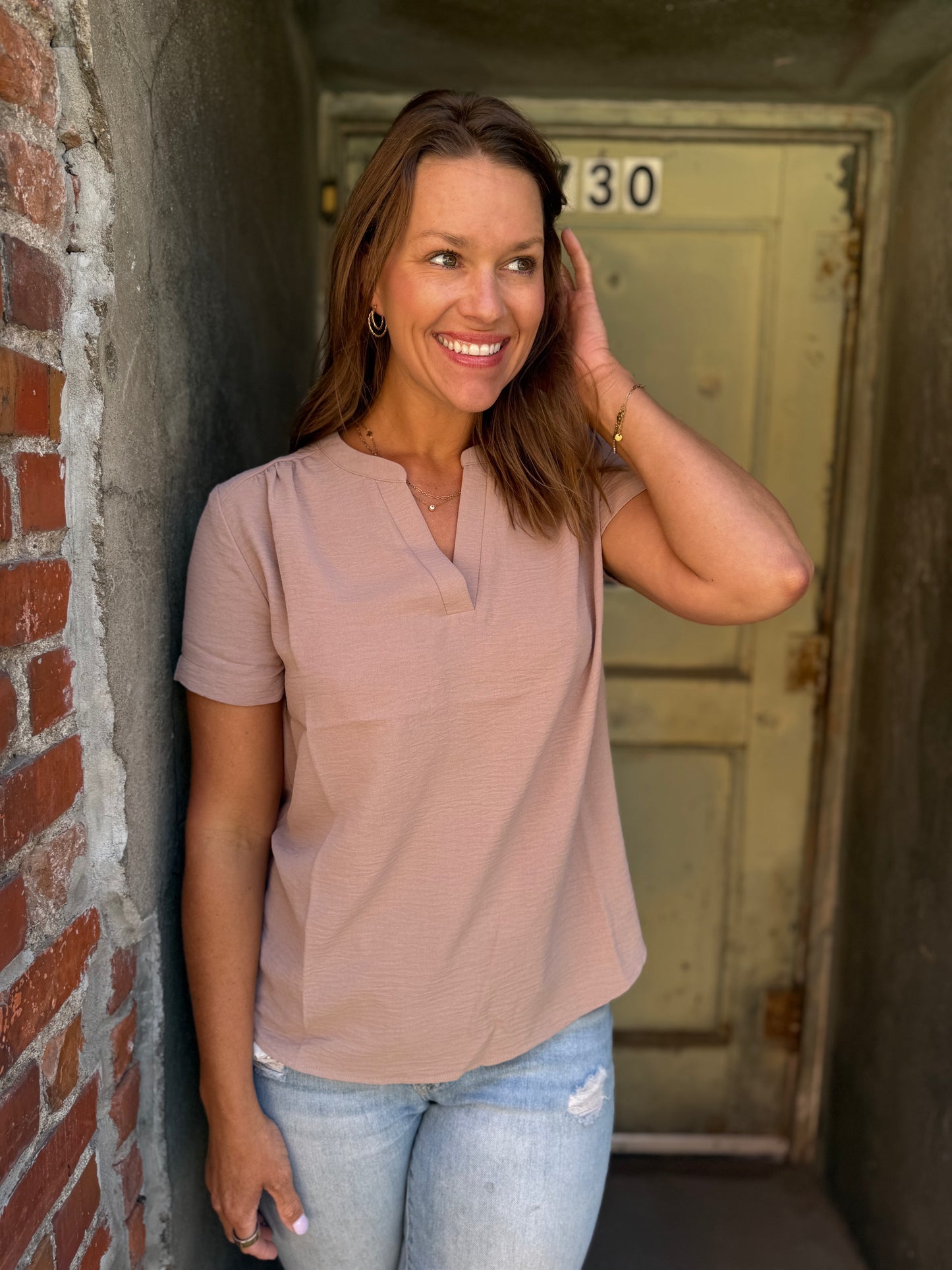 Airflow V Neck Blouse 2 (8 COLORS)
