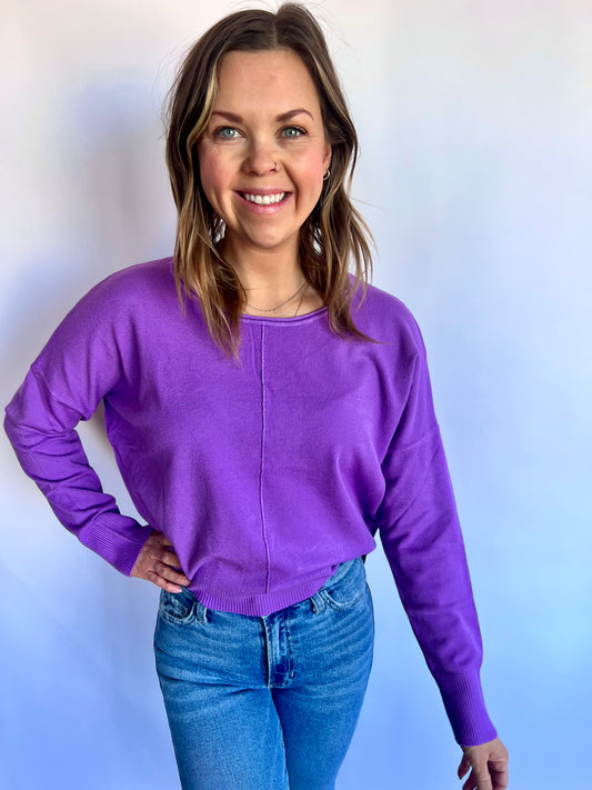 Harper Sweater - Purple