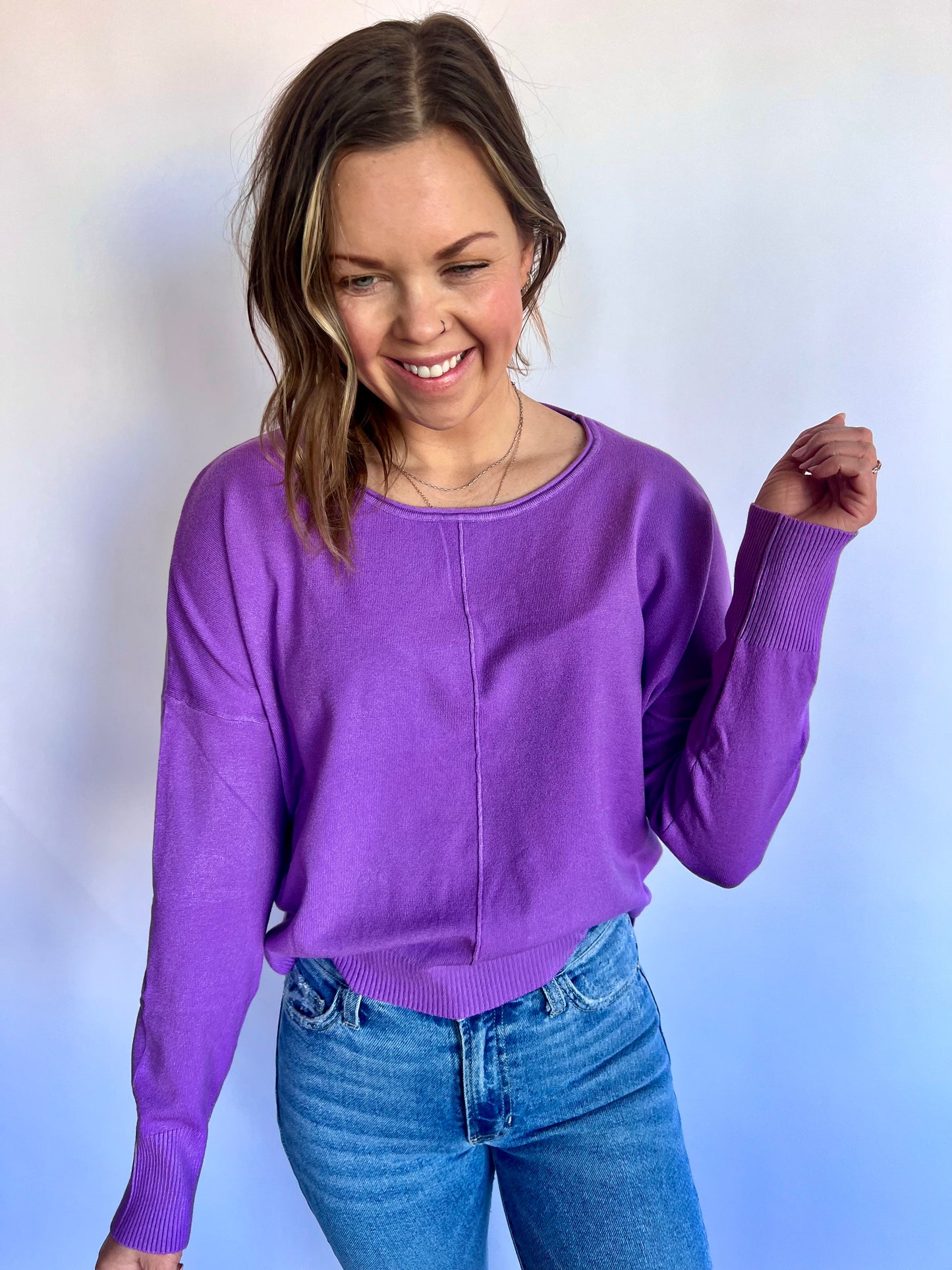 Harper Sweater - Purple