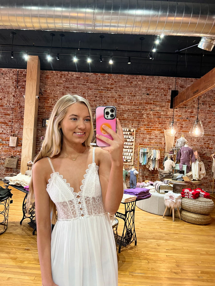 White Sequins Dress