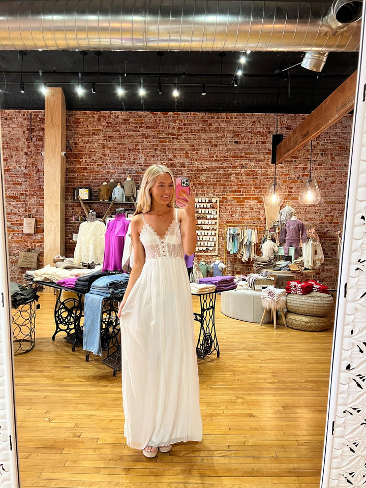 White Sequins Dress