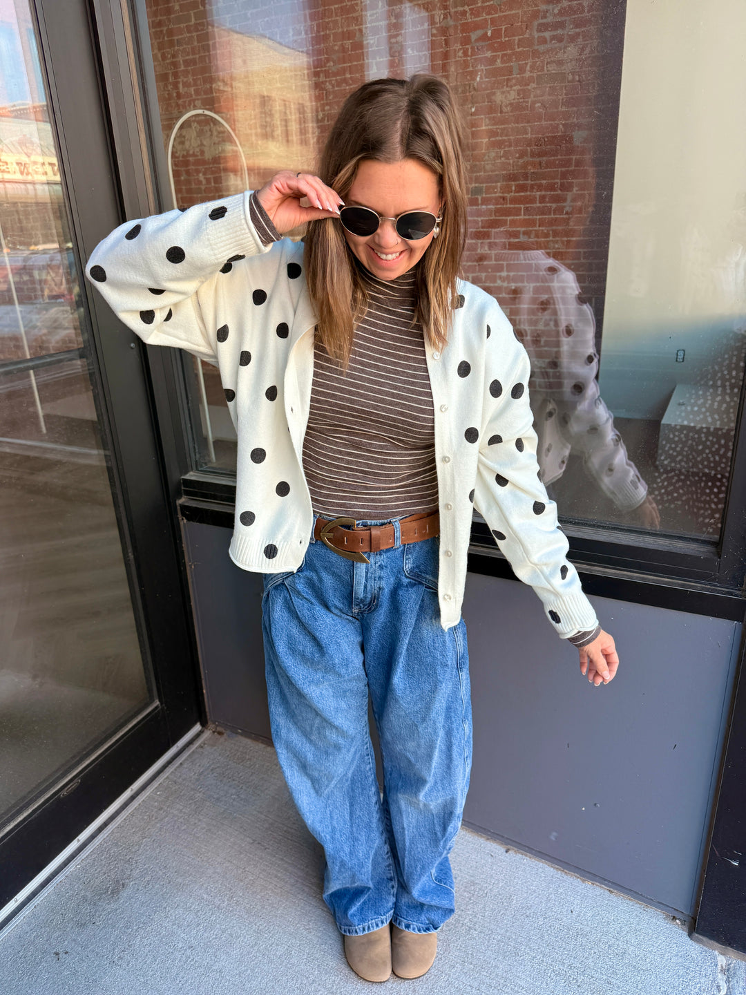 The Palmer Polka Dot Cardigan