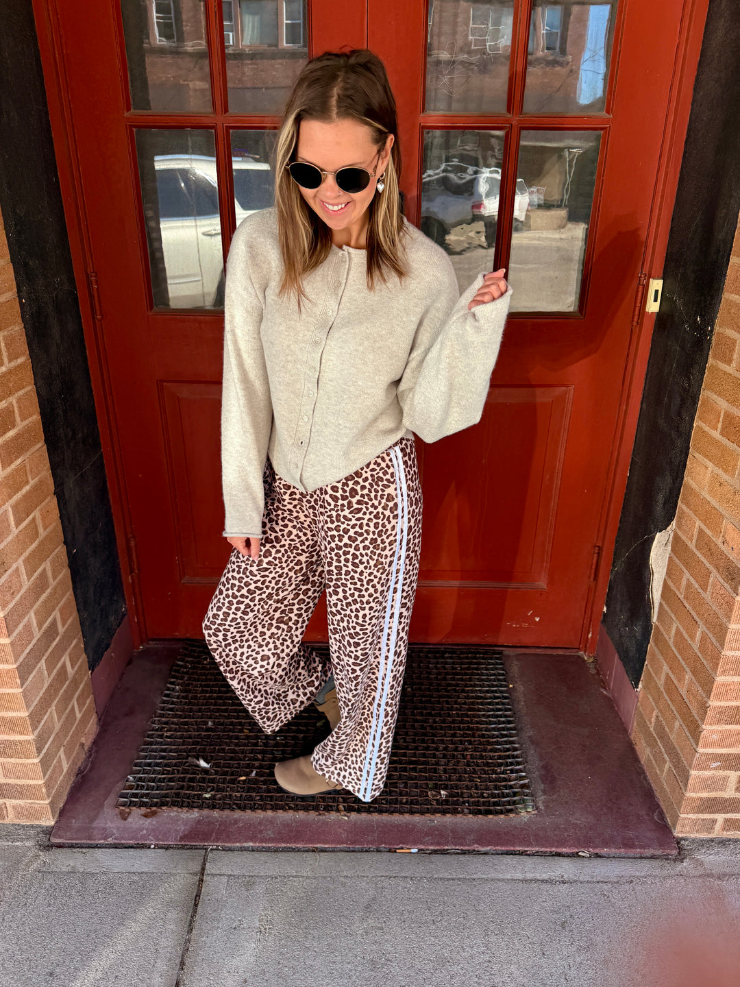 The Sloane Leopard Print Wide Leg Pants