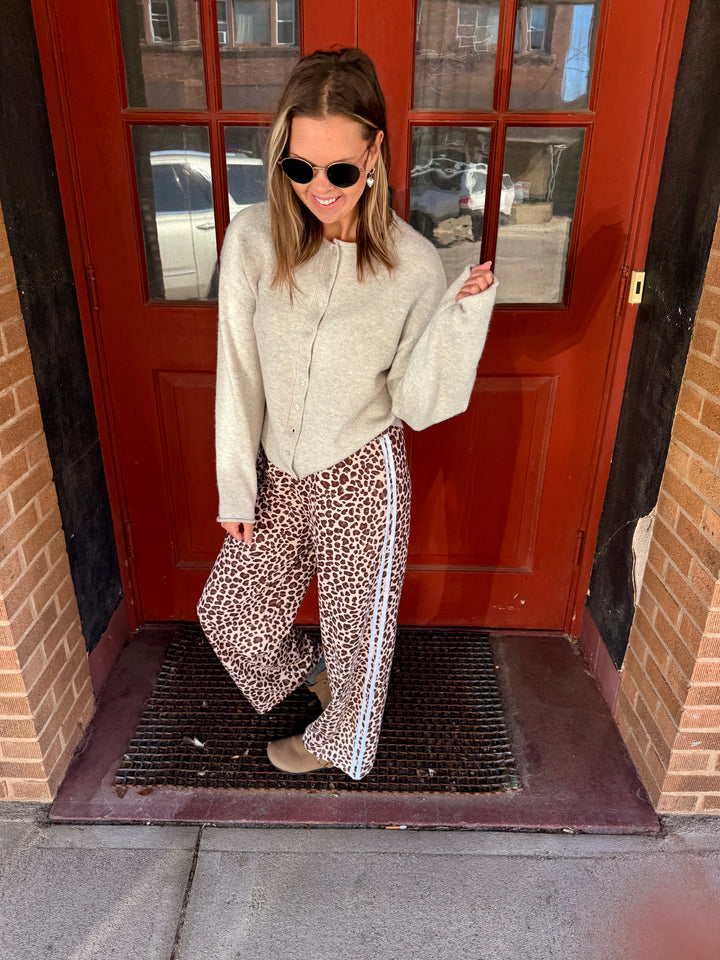 The Sloane Leopard Print Wide Leg Pants