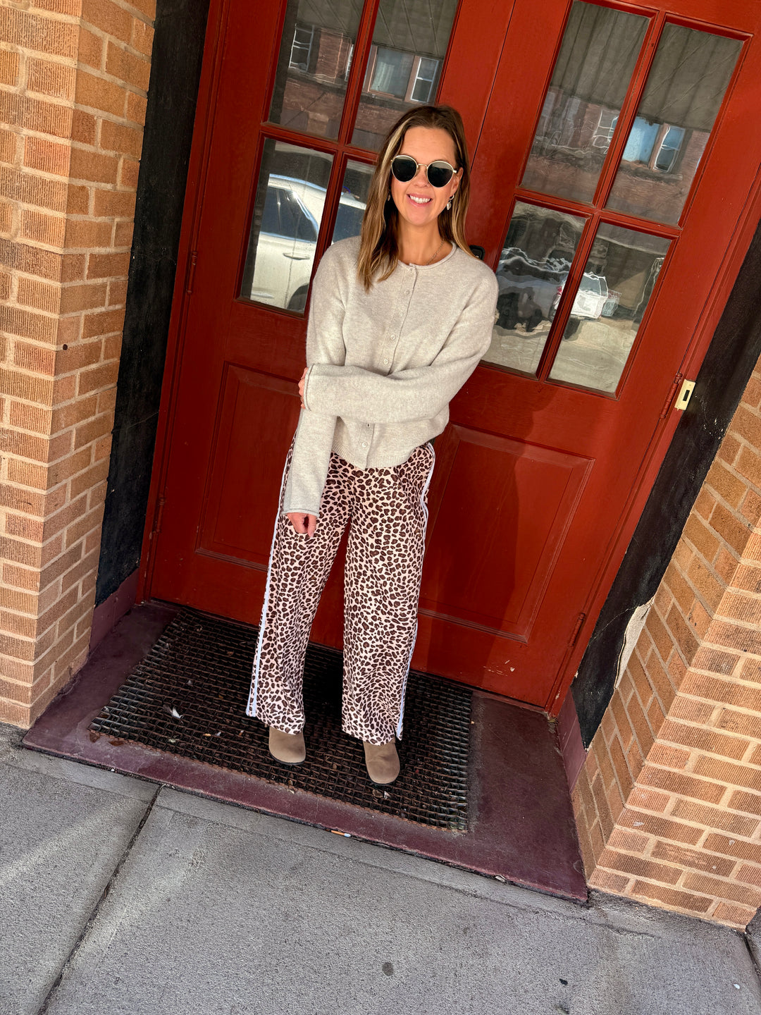 The Sloane Leopard Print Wide Leg Pants