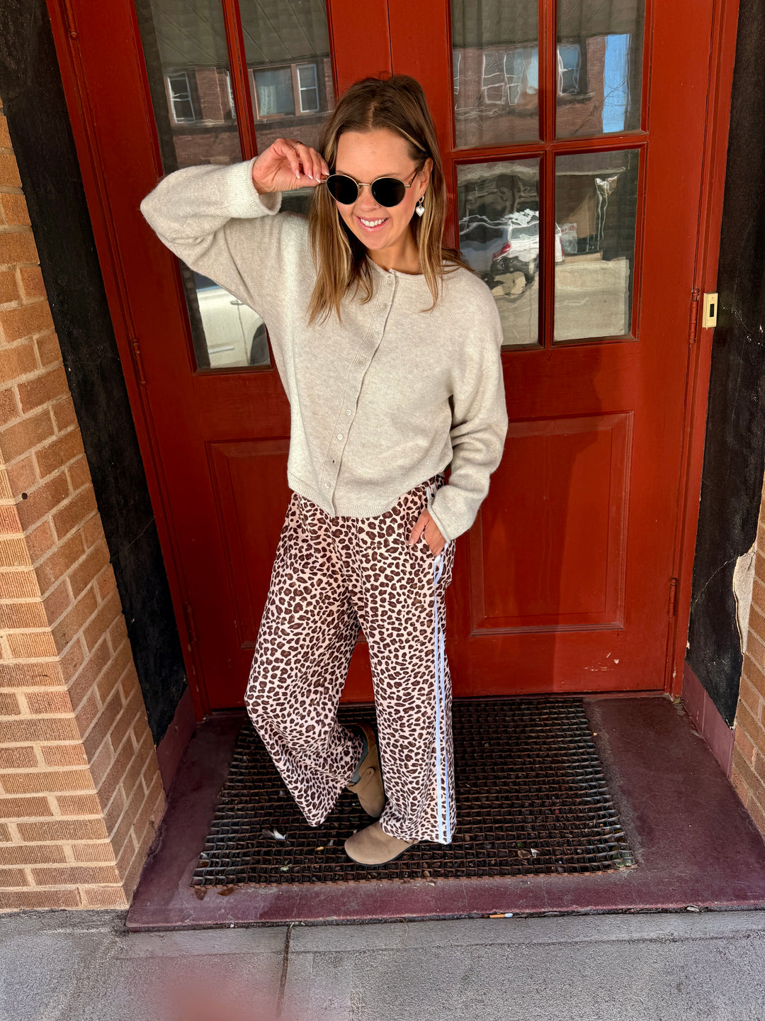 The Sloane Leopard Print Wide Leg Pants