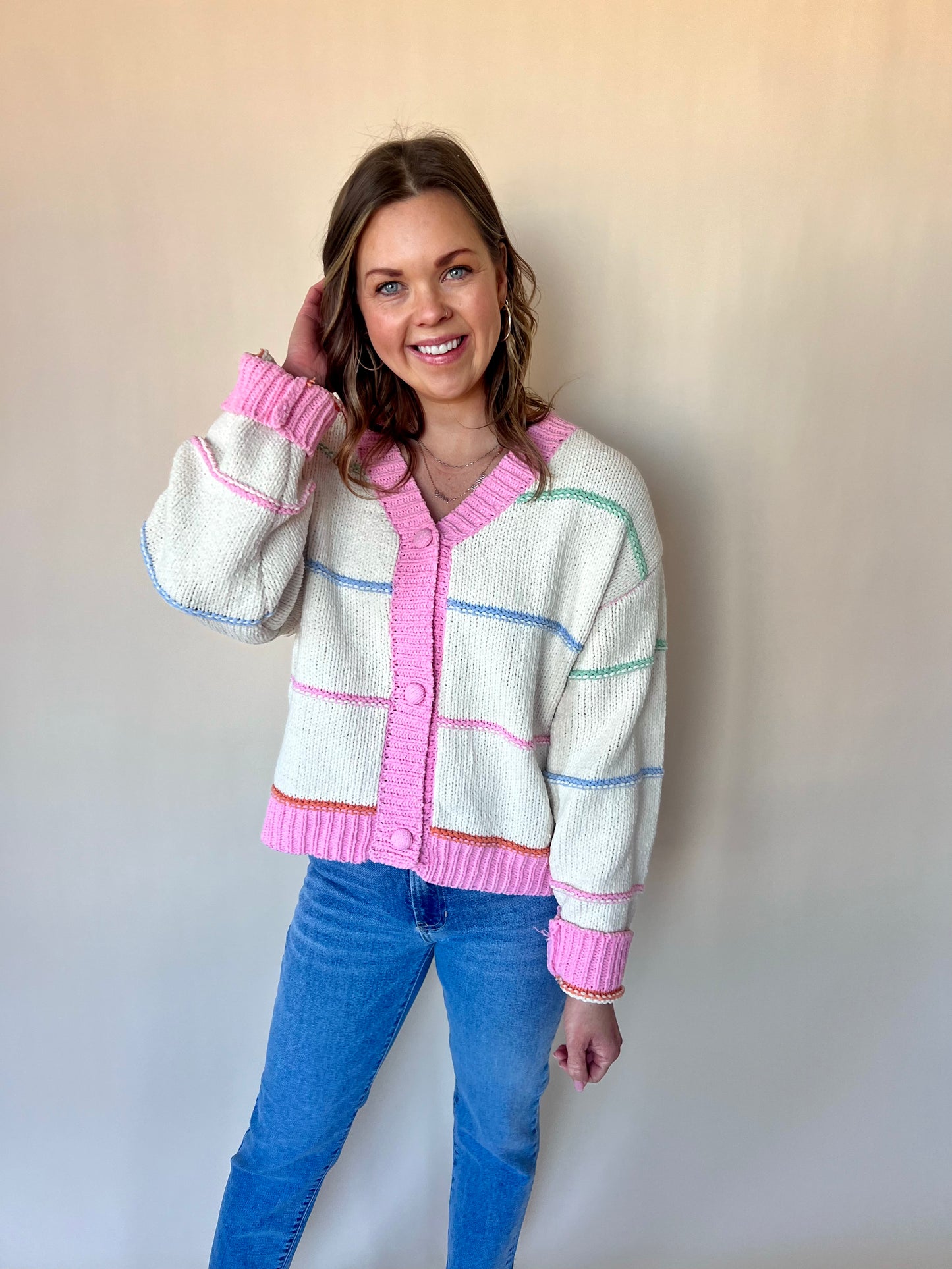 Steer Me Right Stripe Cardigan