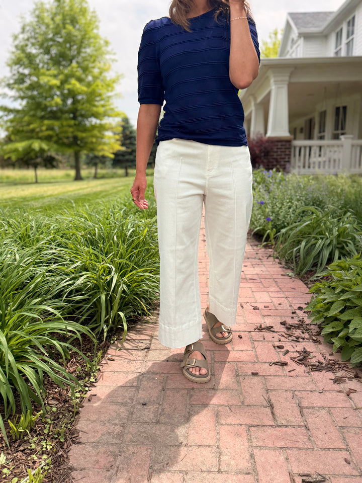 White Wide Leg Pants