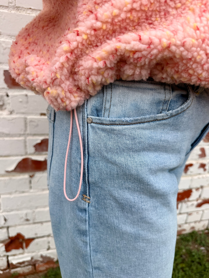 The Alpine Ditsy Pullover in Pink