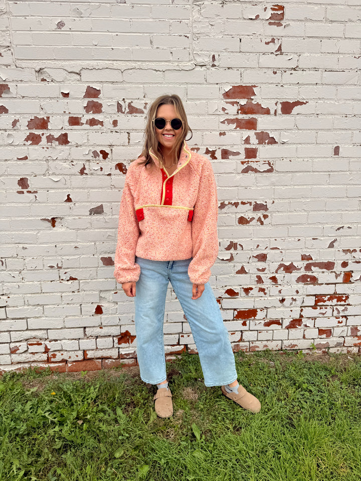 The Alpine Ditsy Pullover in Pink