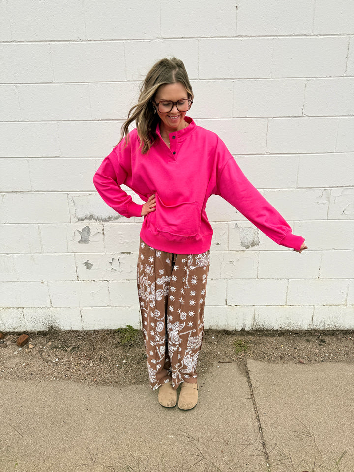 Vance Pullover -Hot Pink