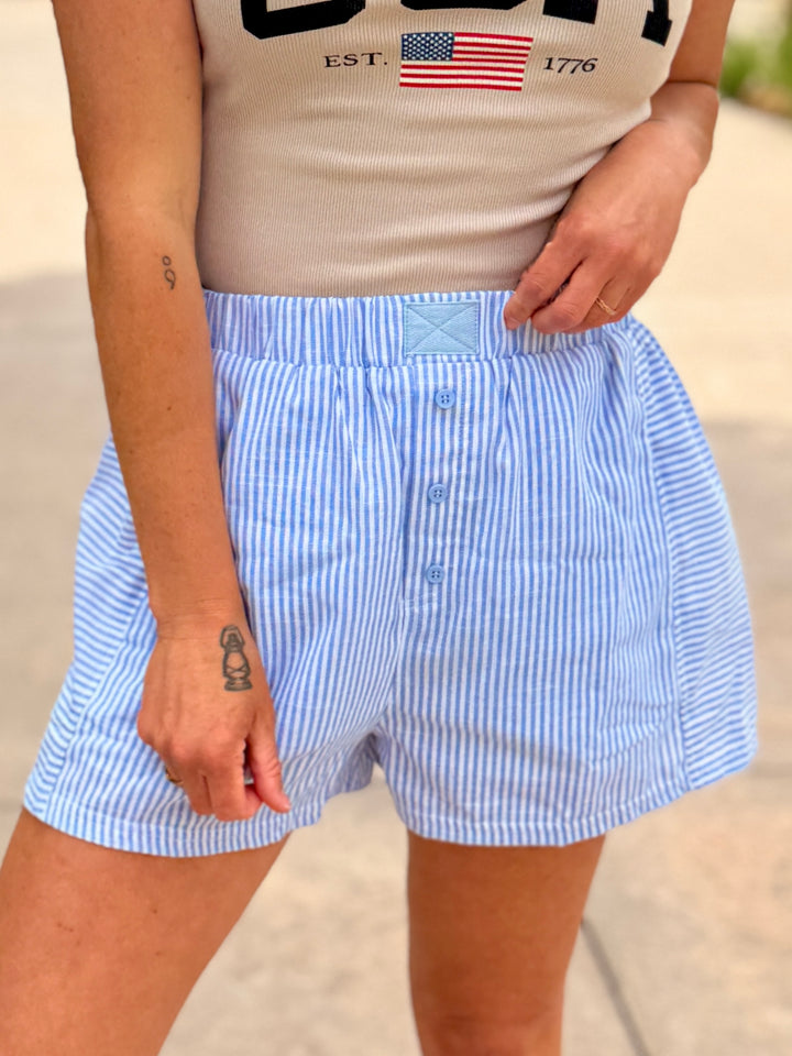Firecracker Boxer Shorts -Blue