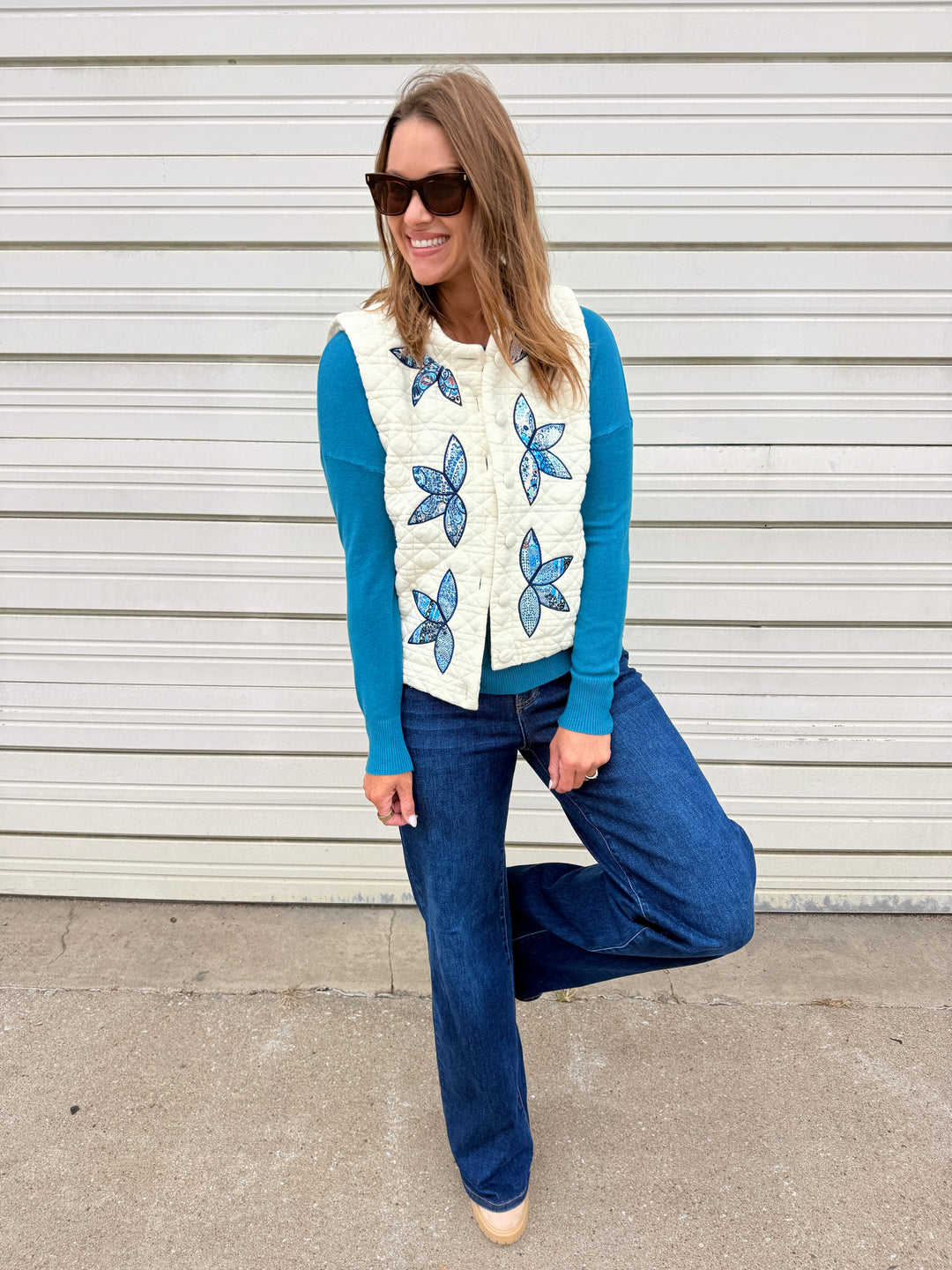 The Luna Floral Quilted Vest