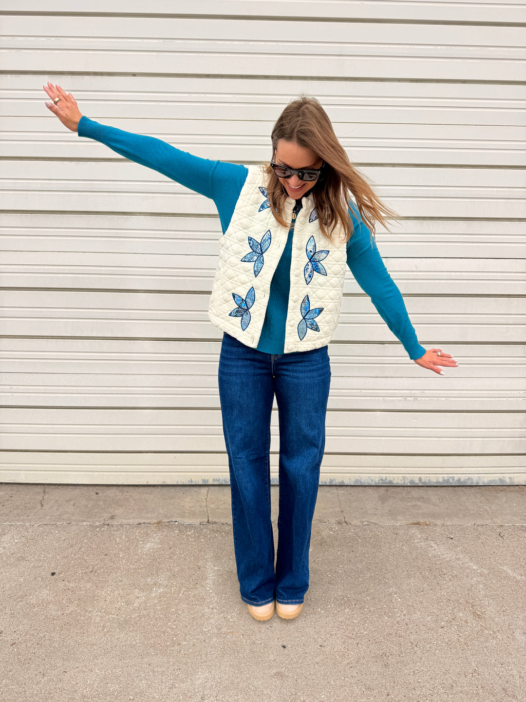 The Luna Floral Quilted Vest