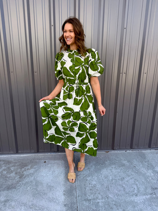 The Color Crush Puff Sleeve Dress