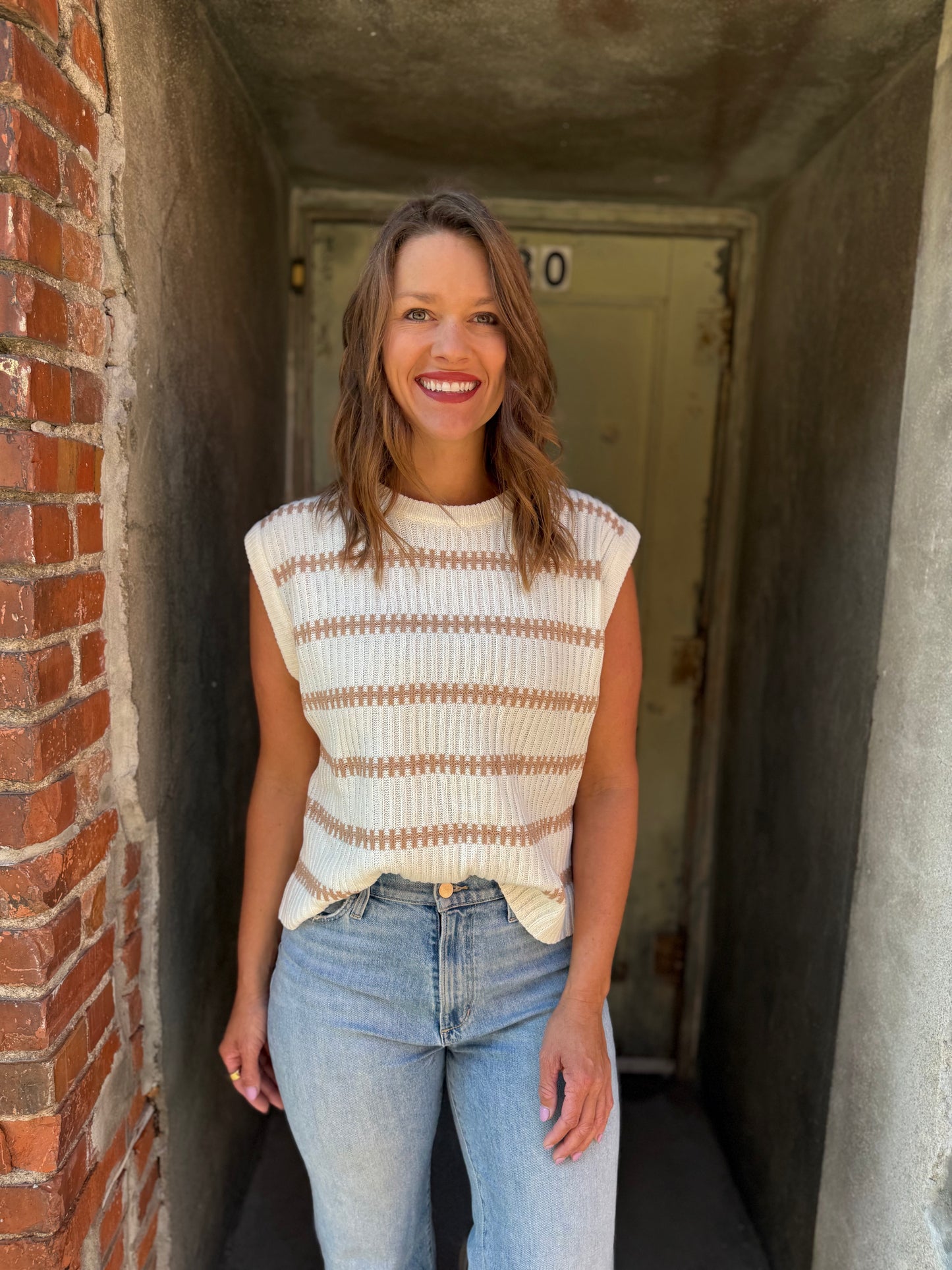 The Sienna Striped Knit Tank