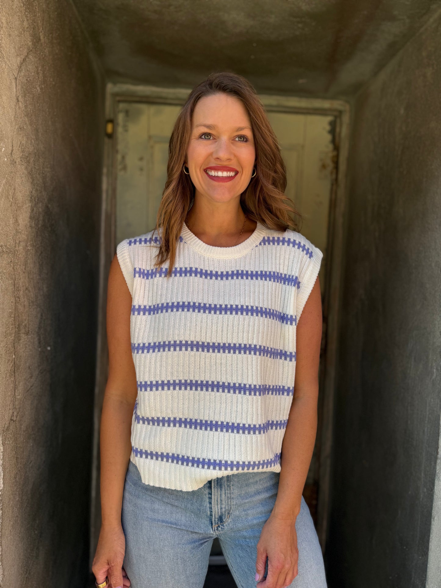 The Sienna Striped Knit Tank