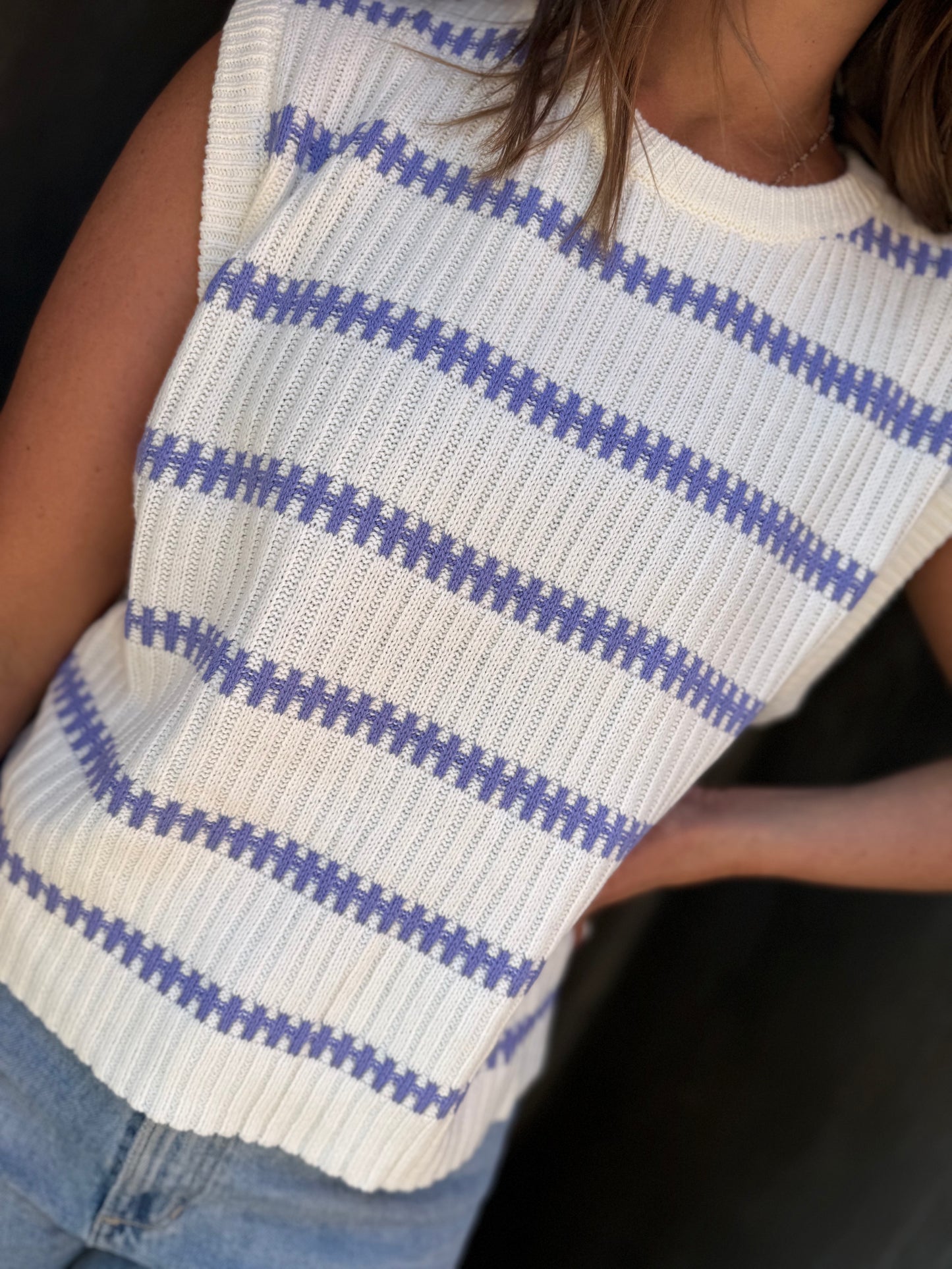 The Sienna Striped Knit Tank