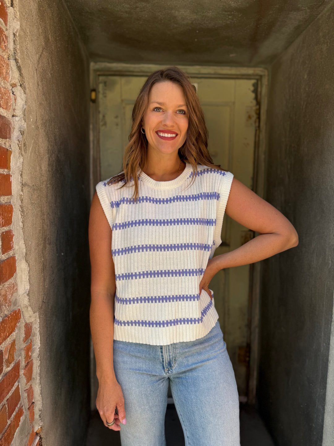 The Sienna Striped Knit Tank