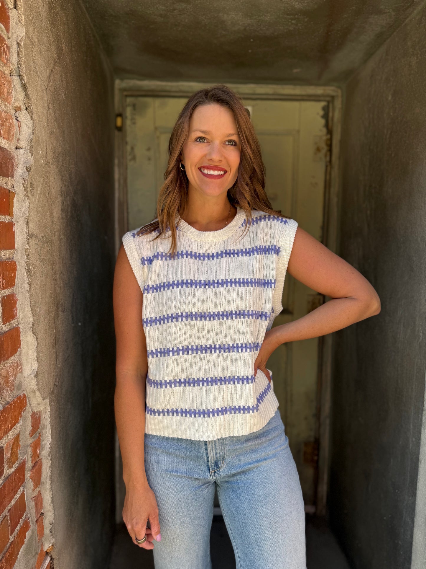 The Sienna Striped Knit Tank