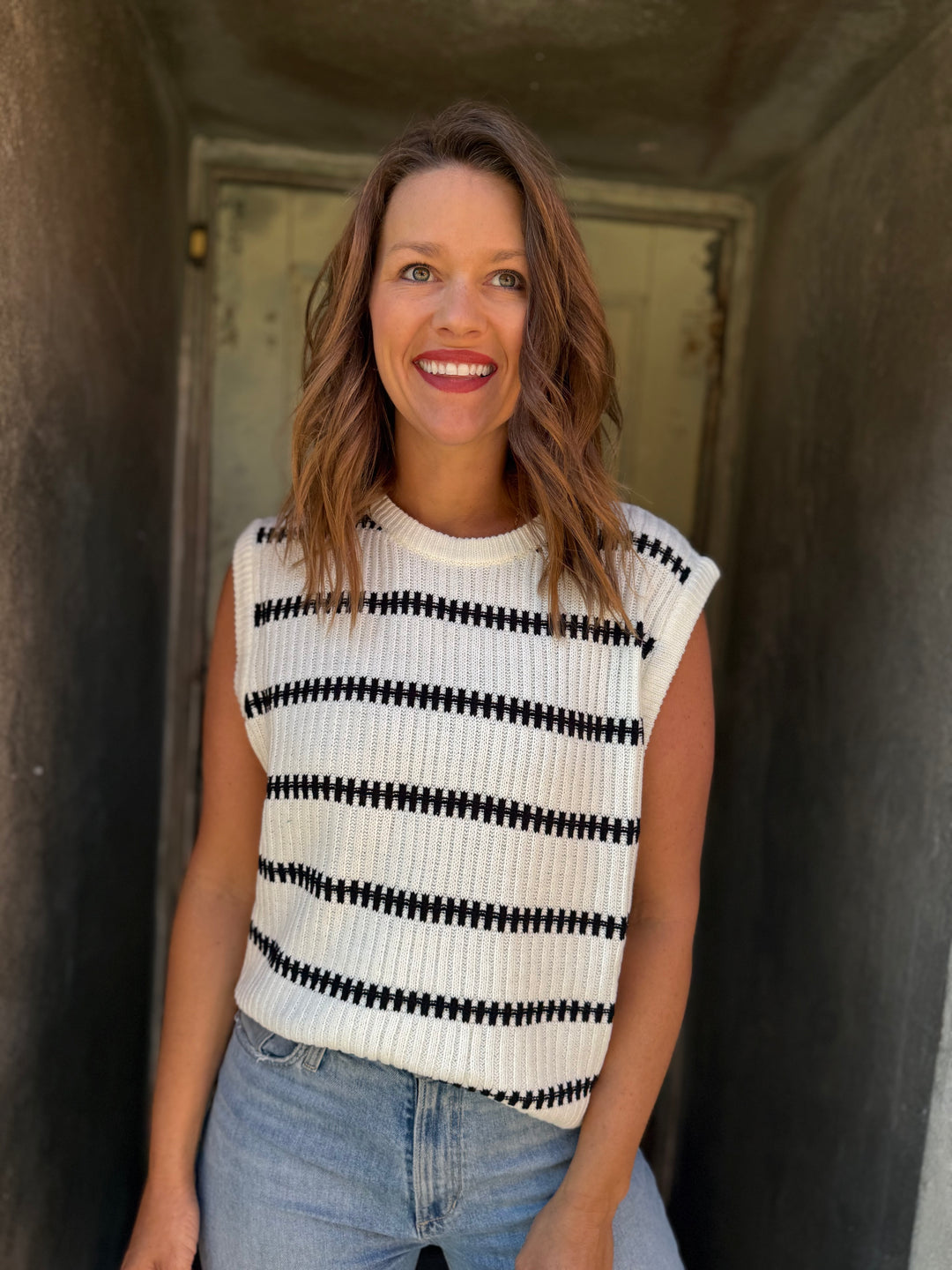 The Sienna Striped Knit Tank