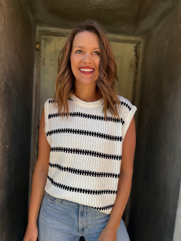 The Sienna Striped Knit Tank