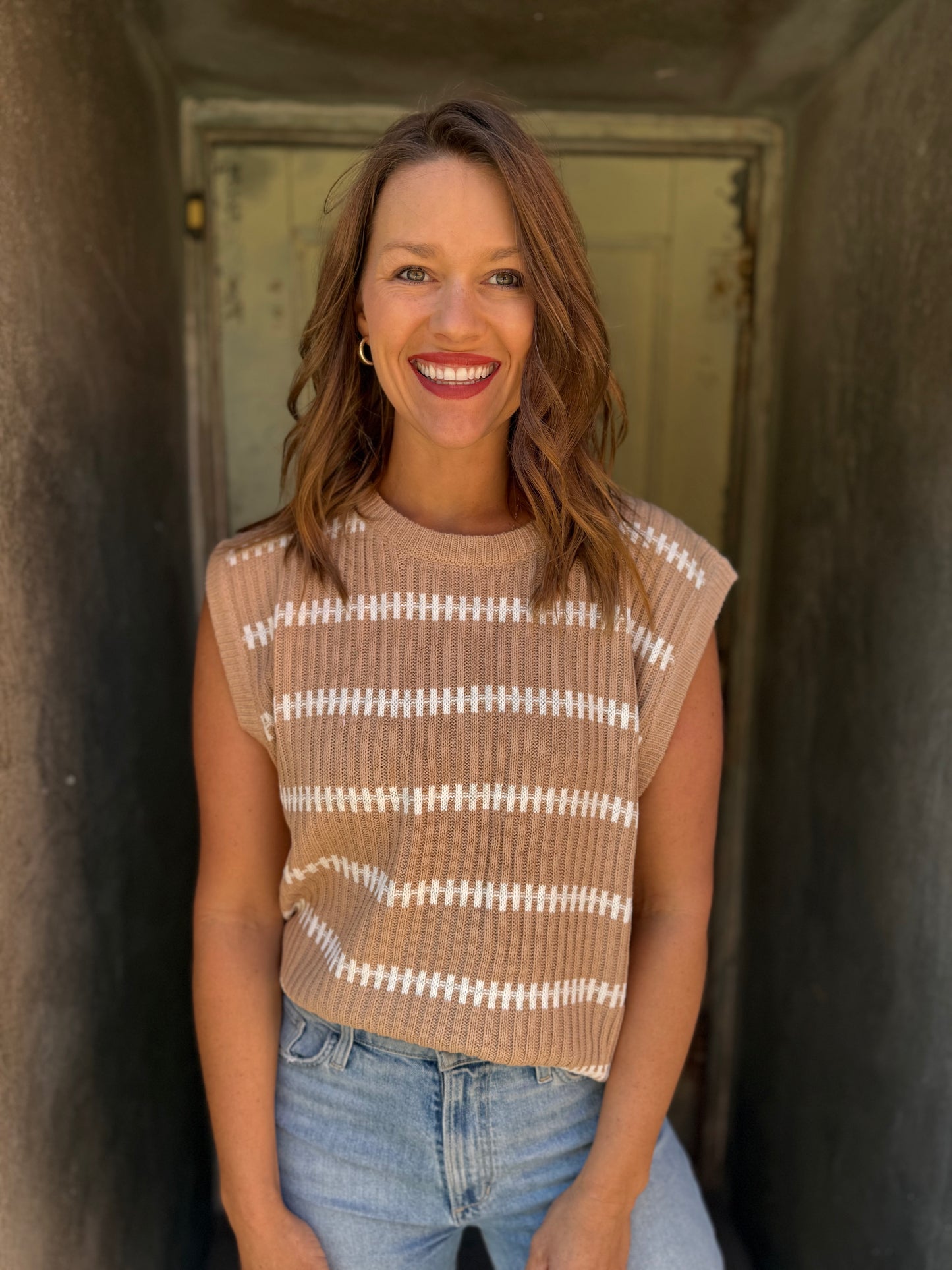 The Sienna Striped Knit Tank