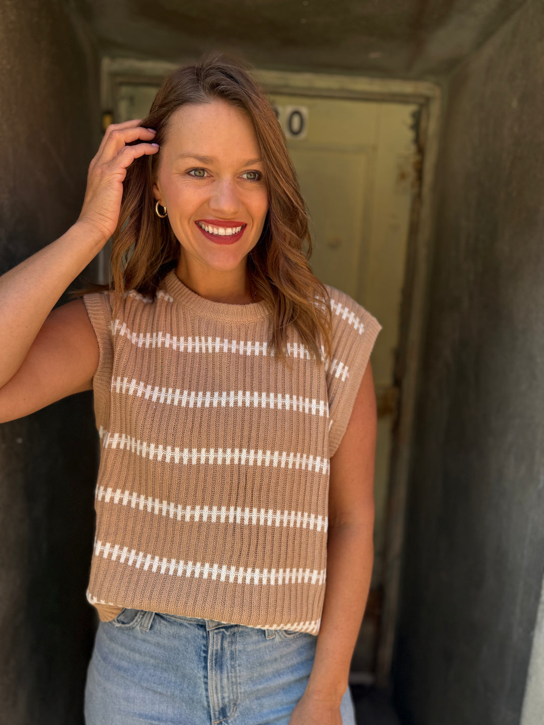 The Sienna Striped Knit Tank