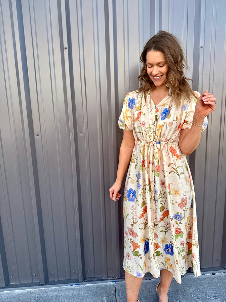 The Prairie Bloom Tie-Waist Dress
