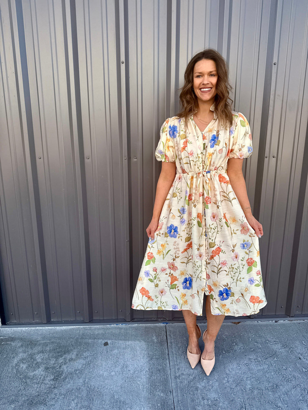 The Prairie Bloom Tie-Waist Dress