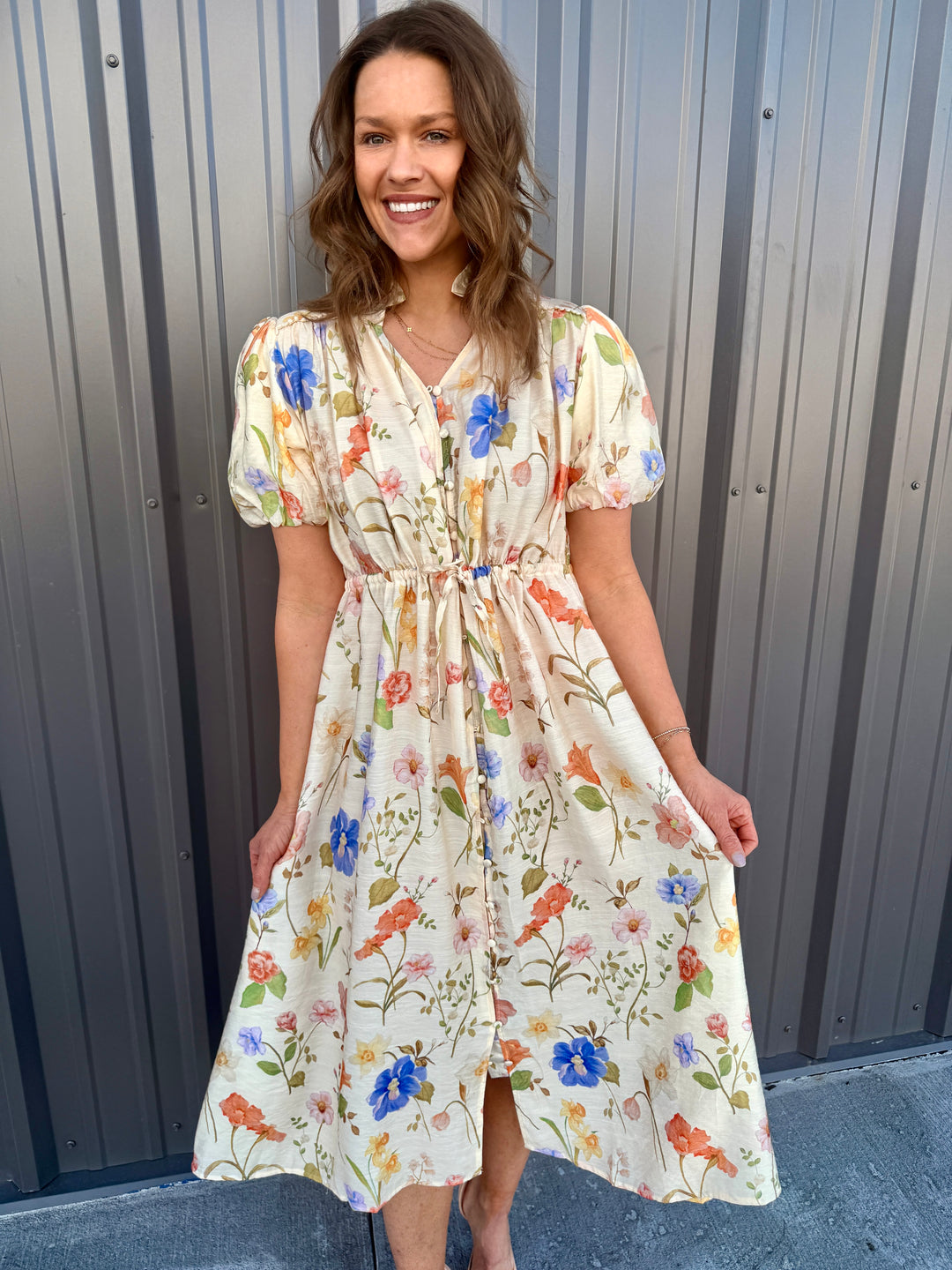 The Prairie Bloom Tie-Waist Dress