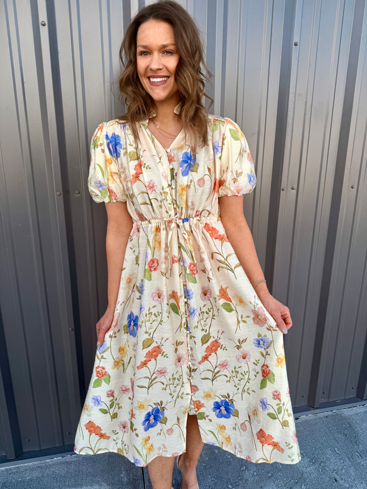 The Prairie Bloom Tie-Waist Dress