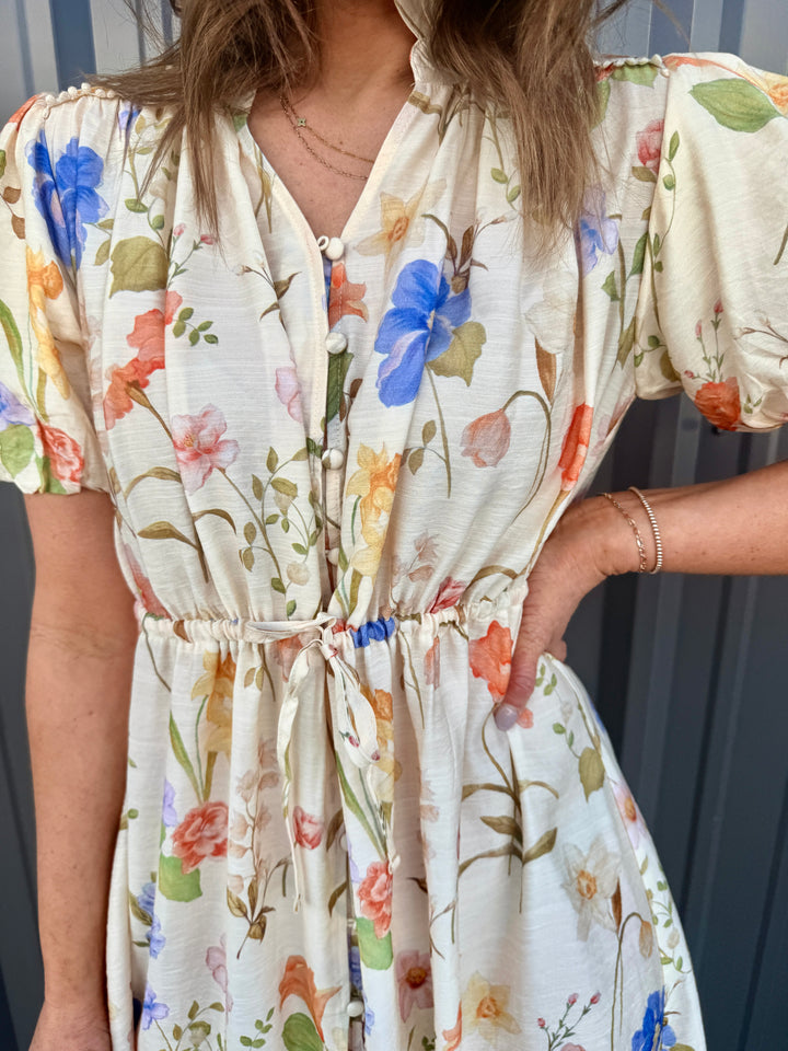 The Prairie Bloom Tie-Waist Dress