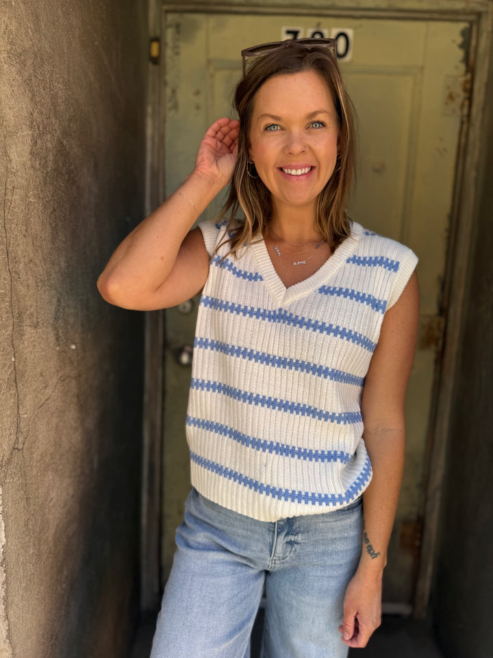 The Mila Sleeveless Knit Sweater Top