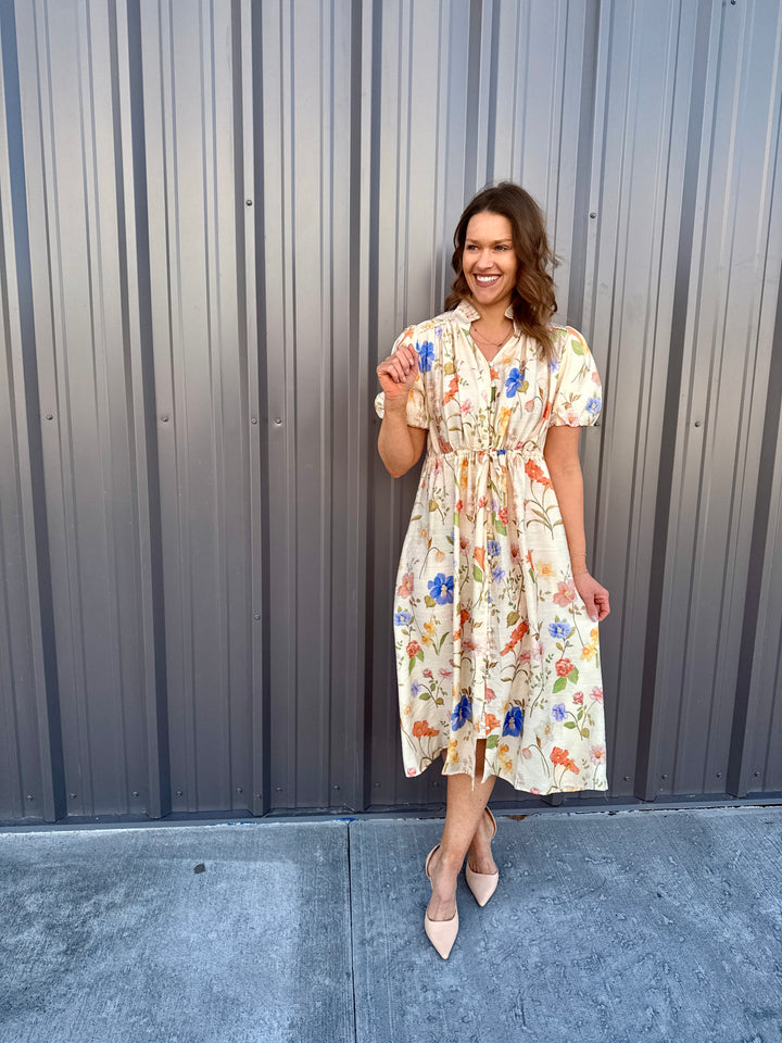 The Prairie Bloom Tie-Waist Dress