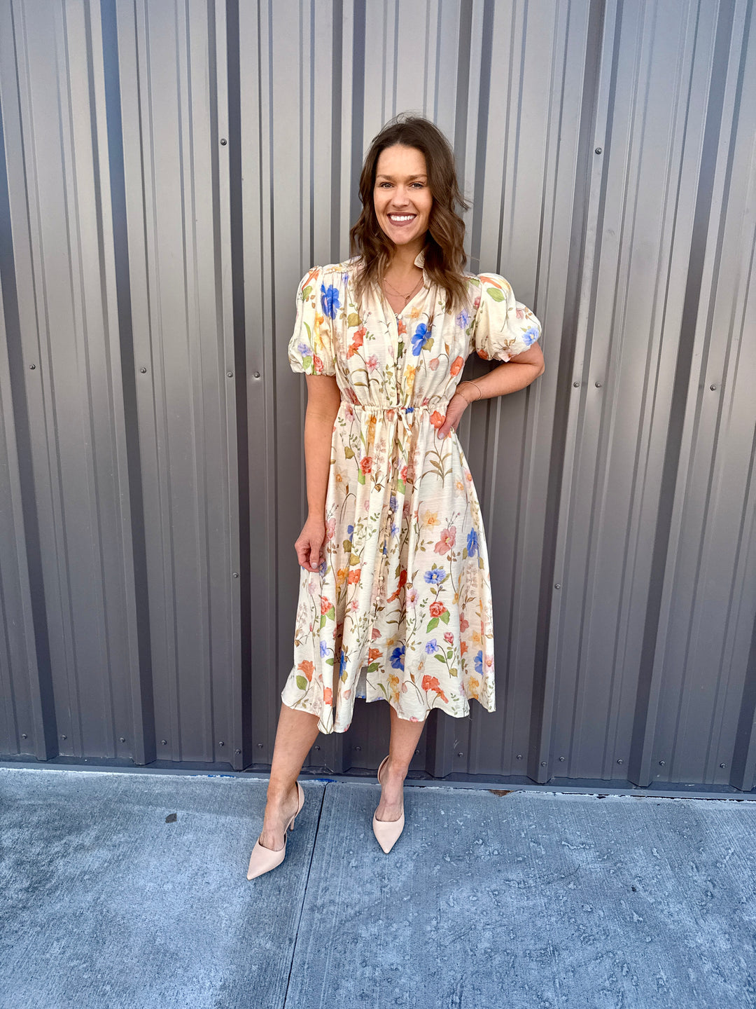 The Prairie Bloom Tie-Waist Dress