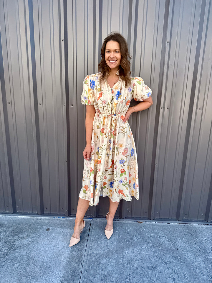 The Prairie Bloom Tie-Waist Dress