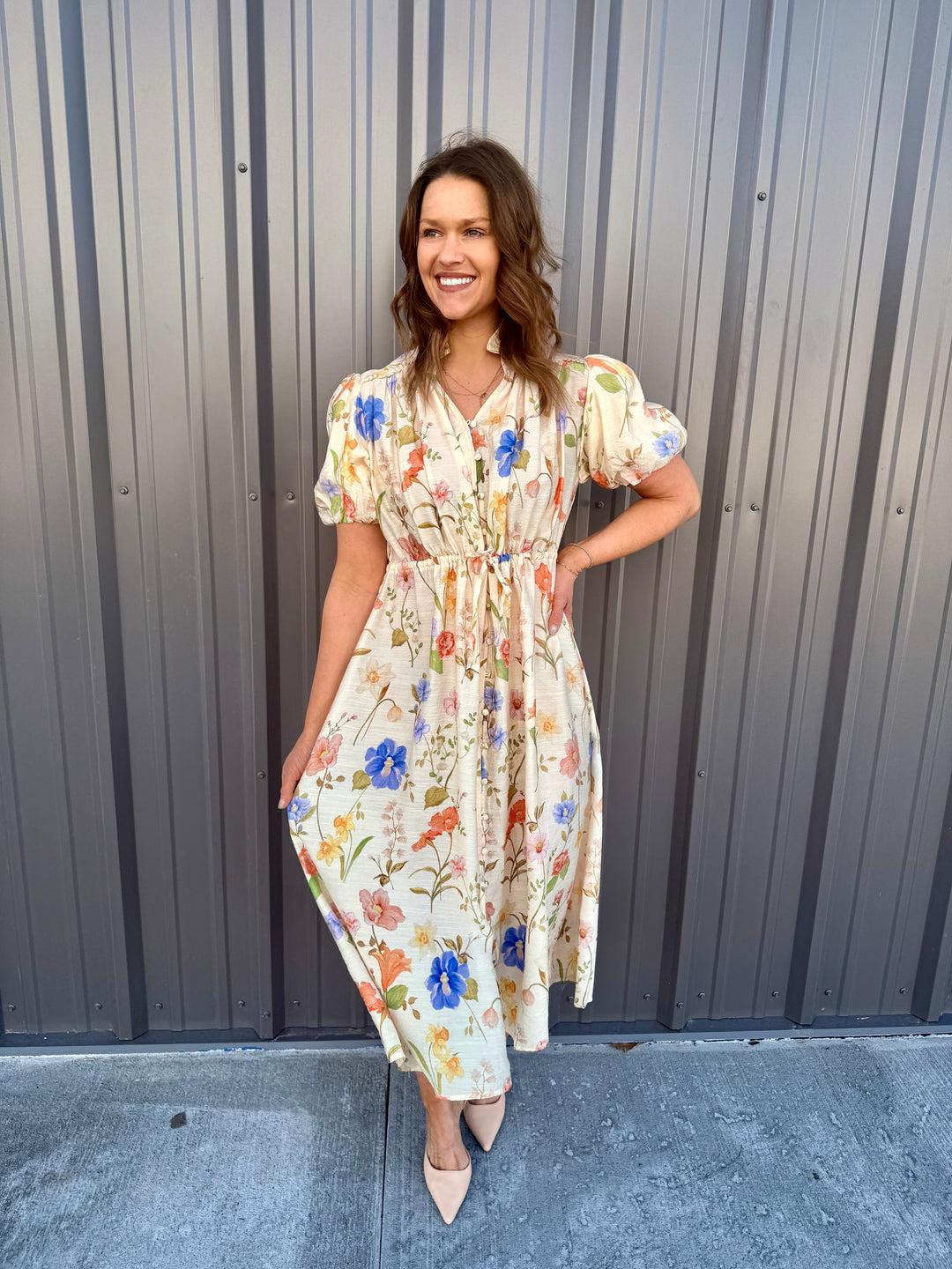 The Prairie Bloom Tie-Waist Dress