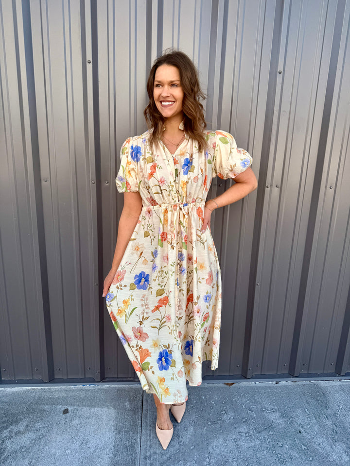 The Prairie Bloom Tie-Waist Dress